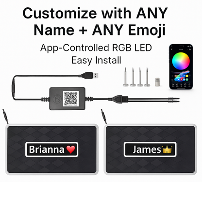 GlowMatz™ Custom RGB LED Car Mats