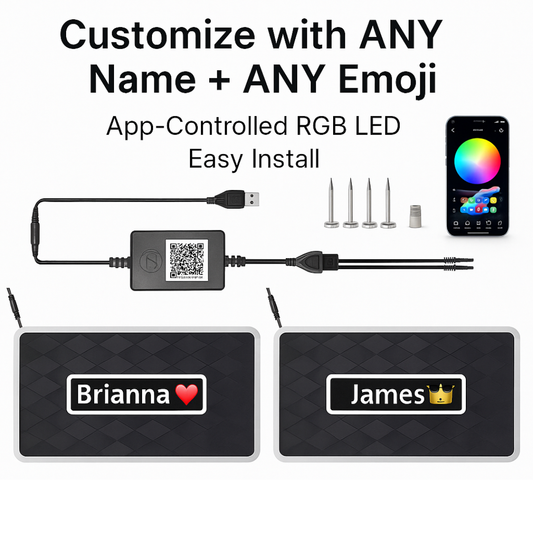 GlowMatz™ Custom RGB LED Car Mats