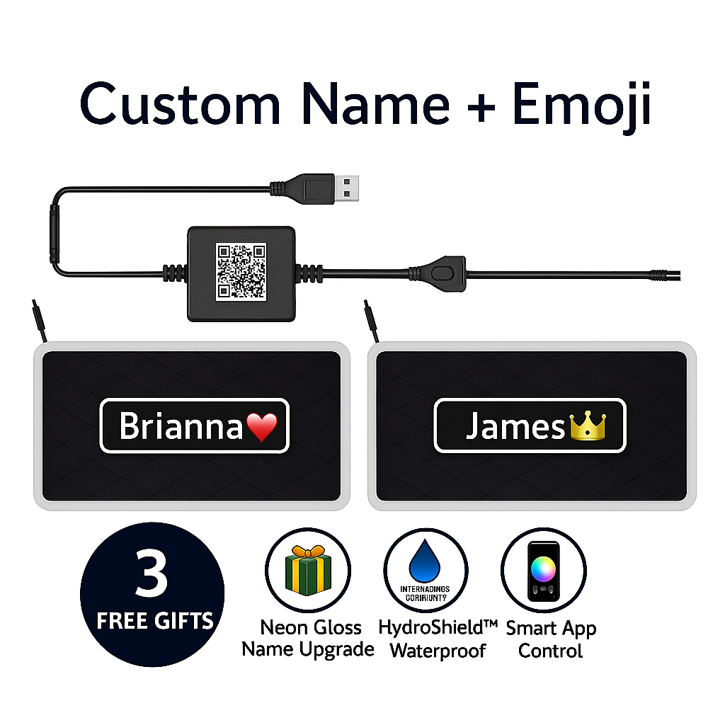 GlowMatz™ Custom RGB LED Car Mats