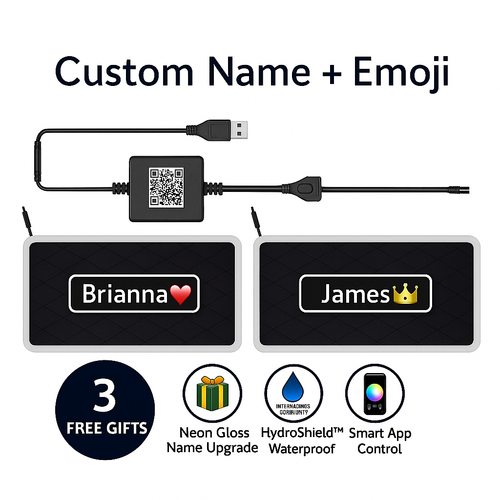 GlowMatz™ Custom RGB LED Car Mats