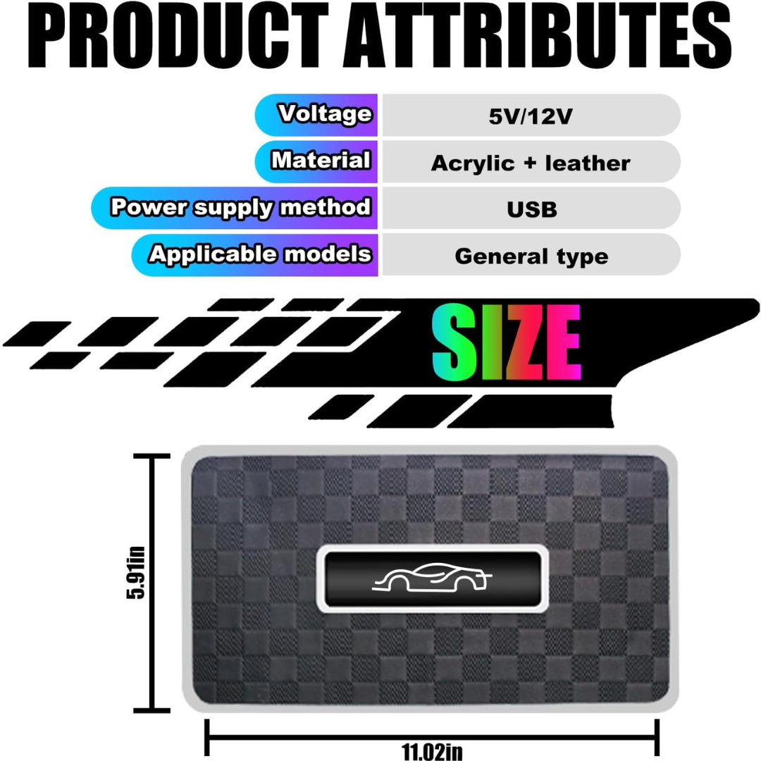 GlowMatz™ Custom RGB LED Car Mats